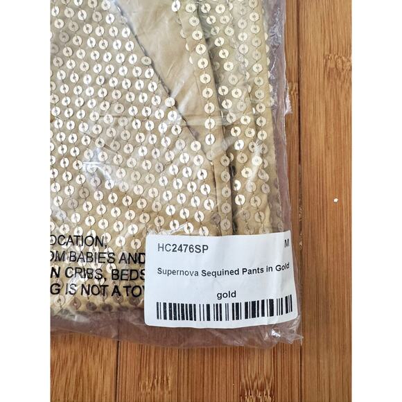 Sleeper Supernova Sequined Pants In Gold - Picture 7 of 7